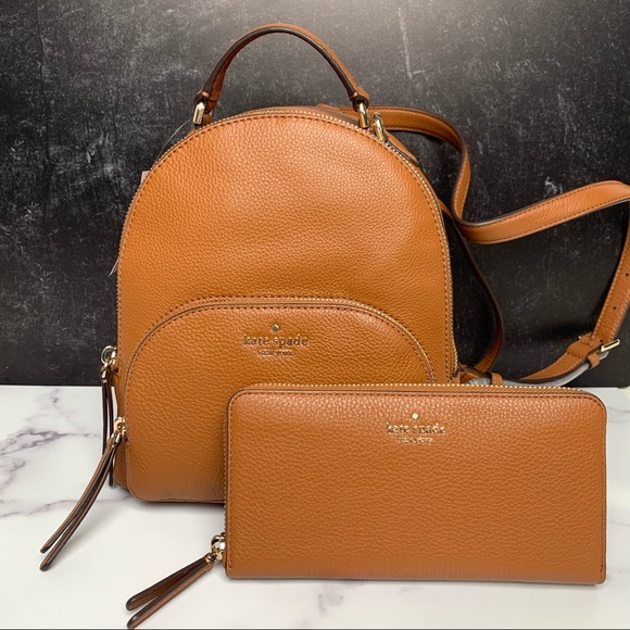 kate spade Handbags - Kate Spade Jackson Leather Backpack / Wallet Set